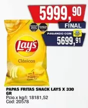 Lay's - PAPAS FRITAS SNACK