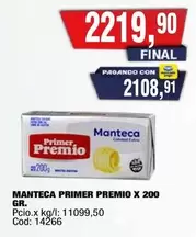 Primer Premio - MANTECA PRIMER PREMIO X 200 GR.