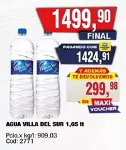 Villa del Sur - AGUA VILLA DEL SUR 1,65 It