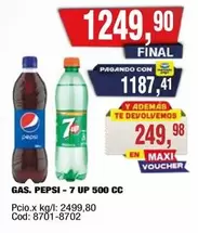 Pepsi - GAS. PEPSI - 7 UP