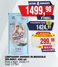 Platinum - LIMPIADOR VIDRIOS M.MUSCULO VID.MULT.