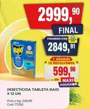 Raid - INSECTICIDA TABLETA X 12 UN