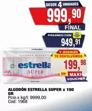 Estrella - ALGODÓN SUPER x 100