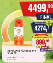 Off - REPENTE AEROSOL X 165 CC