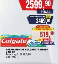 Colgate - CREMA DENTAL COLGATE TR.BENEF
