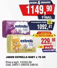 Estrella - JABON ESTRELLA BABY x 75 GR