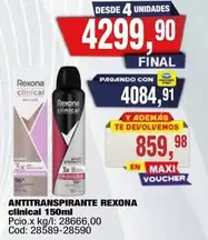 Rexona - ANTITRANSPIRANTE clinical 150ml