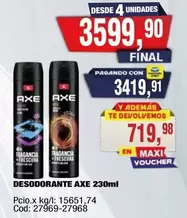 Axe - DESODORANTE PATRICHS 230ml