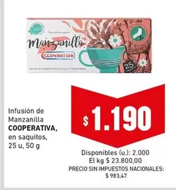 Infusión de Manzanilla