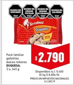 Terrabusi - Galletitas Dulces Rellenas