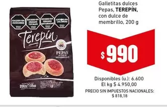 Terepin - Galletitas dulces Pepas
