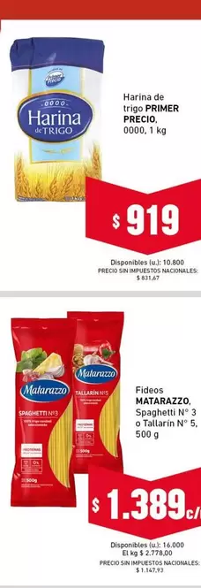 Primer Precio - Harina de trigo PRIMER PRECIO