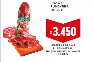 Piamontesa - Bondiola PIAMONTESA
