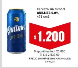 Quilmes - Cerveza sin alcohol
