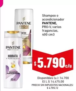 Pantene - Shampoo o acondicionador