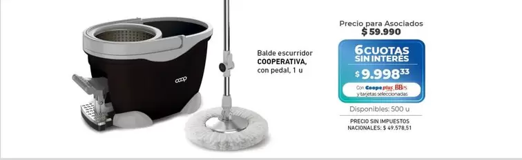 Coop - Balde escurridor con pedal