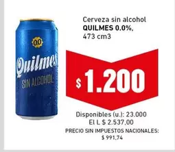 Quilmes - Cerveza sin alcohol
