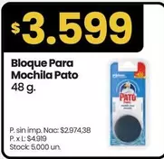 XL - Bloque Para Mochila