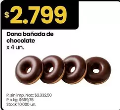 Doña - Dona bañada de chocolate