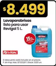 Revigal - Lavaparabrisas listo para usar