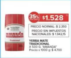 Amanda - YERBA MATE TRADICIONAL