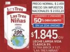 Las Tres Niñas - LECHE LARGA VIDA CLASICA 3%