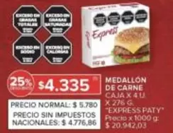 X$ - Medallón de Carne