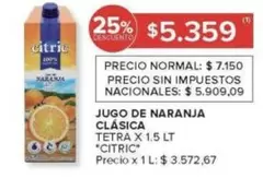 Citric - JUGO DE NARANJA CLÁSICA