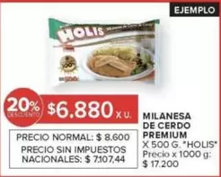 X$ - MILANESA DE CERDO PREMIUM