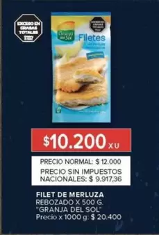 Granja del Sol - Filetes de Merluza Rebozado