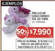 PELUCHE UNICORNIO DE 23 CMS.