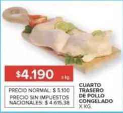 CUARTO TRASERO DE POLLO CONGELADO