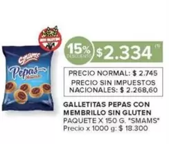 X$ - GALLETITAS PEPAS CON MEMBRILLO