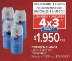 Quilmes - CERVEZA BLANCA LATA