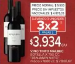 X$ - VINO TINTO MALBEC