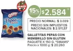 X$ - Galletitas Pepas con Membrillo