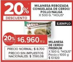 X$ - MILANESA REBOZADA CONGELADA DE CERDO/POLLO/NALGA