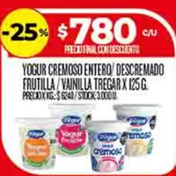 Tregar - YOGUR CREMOSO ENTERO/DESCREMADO