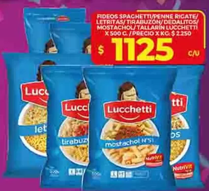 Lucchetti - Fideos Spaghetti/Penne Rigate