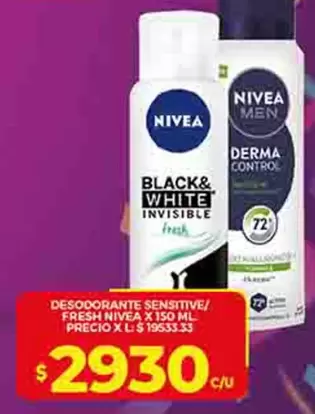Nivea - DESOODORANTE SENSITIVE/FRESH