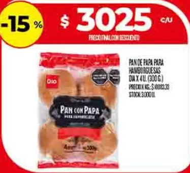 PAN DE PAPA PARA HAMBURGUESAS