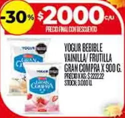 X$ - YOGUR BEBIBLE VAINILLA/FRUTILLA