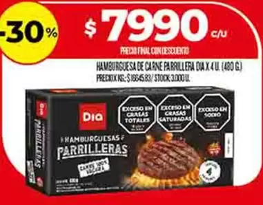 Dia - HAMBURGUESA DE CARNE PARRILLERA
