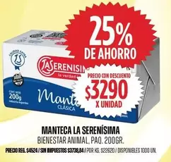 La Serenísima - Manteca