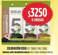 Issue - TINTURA EN SHAMPOO