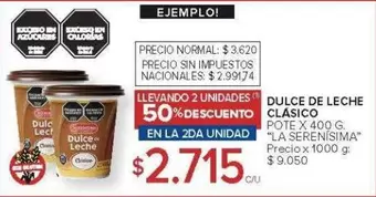 La Serenísima - DULCE DE LECHE CLÁSICO