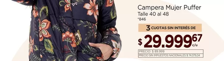 Campera Mujer Puffer