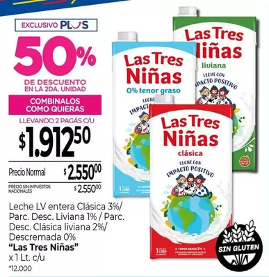 Las Tres Niñas - Leche LV entera