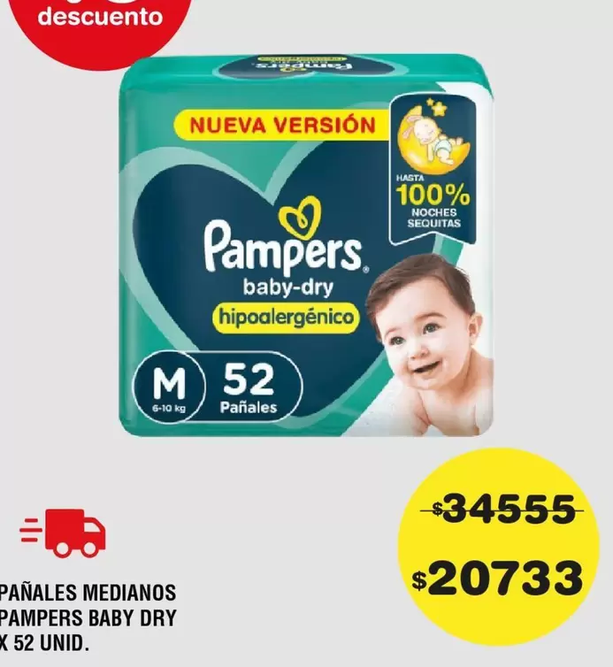 Pampers - Pañales Medianos