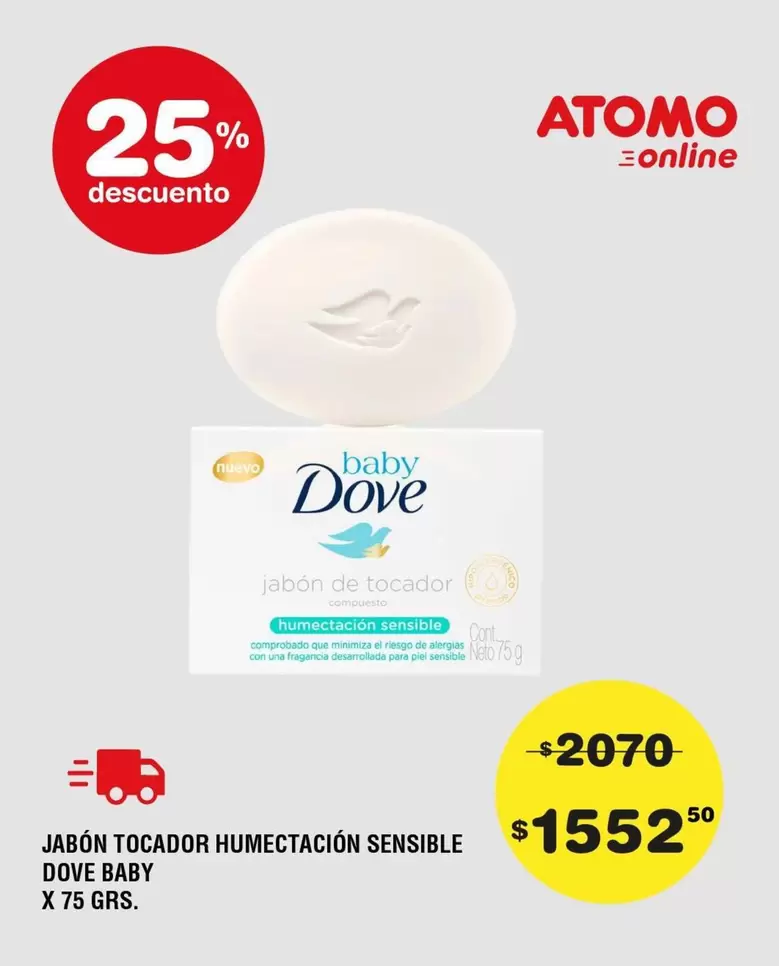 Dove - JABÓN TOCADOR HUMECTACIÓN SENSIBLE
